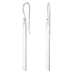 Silver Bar Earrings - Wholesale - 5196 Silver Bar Earrings - Wholesale - 5196