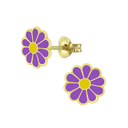 Silver Daisy Flower Stud Earrings - Wholesale - 6095 Silver Daisy Flower Stud Earrings - Wholesale - 6095