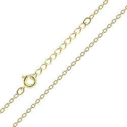 45cm Silver Cable Chain with Extension - Wholesale - 22141 45cm Silver Cable Chain with Extension - Wholesale - 22141