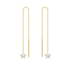 4mm Star Cubic Zirconia Silver Thread Through Earrings - Wholesale - 6493 4mm Star Cubic Zirconia Silver Thread Through Earrings - Wholesale - 6493