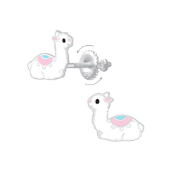 Silver Alpaca Screw Back Earrings - Wholesale - 6278 Silver Alpaca Screw Back Earrings - Wholesale - 6278