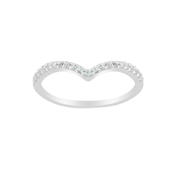 Silver Chevron Ring - Wholesale - 6305