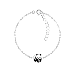 Silver Panda Bracelet - Wholesale - 6584
