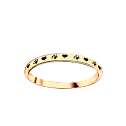 Silver Paw Print Ring - Wholesale - 5619