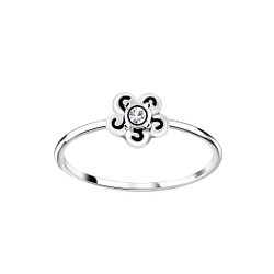 Silver Flower Ring - Wholesale - 6307