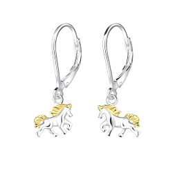 Silver Horse Lever Back Earrings - Wholesale - 7411