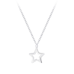 Silver Star Necklace - Wholesale - 7171