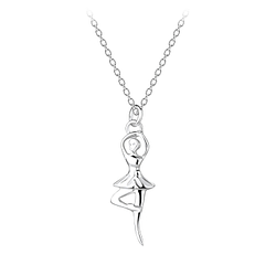 Silver Ballerina Necklace - Wholesale - 8286 Silver Ballerina Necklace - Wholesale - 8286