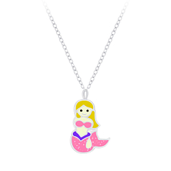 Silver Mermaid Necklace - Wholesale - 7570