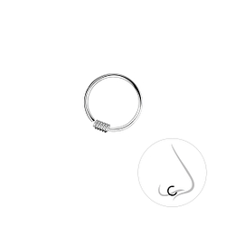 10mm Silver Nose Ring - Wholesale - 3344