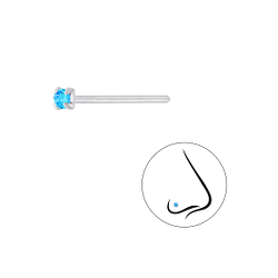 1.5mm Round Cubic Zirconia Silver Nose Stud - Wholesale - 7441
