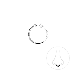 10mm Silver Septum Clip - Wholesale - 3361