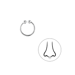 8mm Silver Septum Clip - Wholesale - 7450 8mm Silver Septum Clip - Wholesale - 7450