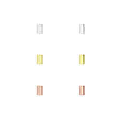 Silver Bar Stud Earrings Set - Wholesale - 7703
