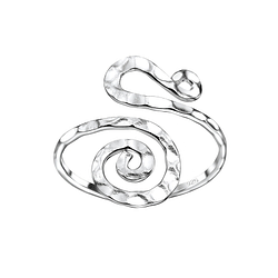 Silver Spiral Ring - Wholesale - 7596