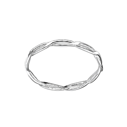 Silver Braided Ring - Wholesale - 7582