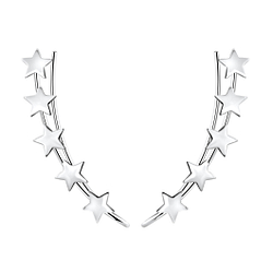 Silver Star Ear Climbers - Wholesale - 7911