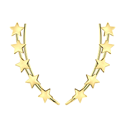 Silver Star Ear Climbers - Wholesale - 7983