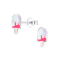 Silver Ice Cream Stud Earrings - Wholesale - 7989 Silver Ice Cream Stud Earrings - Wholesale - 7989
