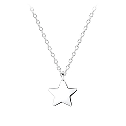Silver Star Necklace - Wholesale - 8277 Silver Star Necklace - Wholesale - 8277
