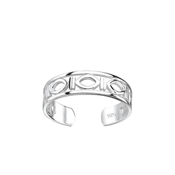 Silver Ellipse Toe Ring - Wholesale - 8219