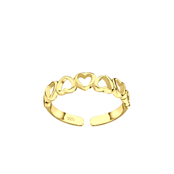 Silver Heart Toe Ring - Wholesale - 6256