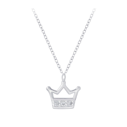 Silver Crown Necklace - Wholesale - 8306 Silver Crown Necklace - Wholesale - 8306