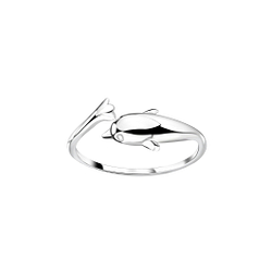 Silver Dolphin Adjustable Toe Ring - Wholesale - 8217