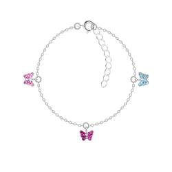 Silver Butterfly Bracelet - Wholesale - 7936 Silver Butterfly Bracelet - Wholesale - 7936