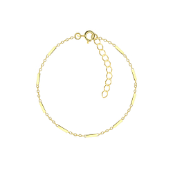 18cm Silver Cable Bar Bracelet With Extension - Wholesale - 8640