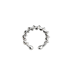 Silver Twisted Ear Cuff - Wholesale - 9195 Silver Twisted Ear Cuff - Wholesale - 9195
