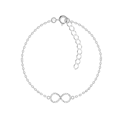 Silver Infinity Twist Bracelet - Wholesale - 6433