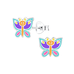 Silver Butterfly Stud Earrings - Wholesale - 9729 Silver Butterfly Stud Earrings - Wholesale - 9729