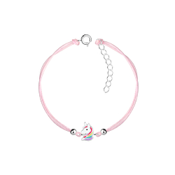 Silver Unicorn Cord Bracelet - Wholesale - 9904