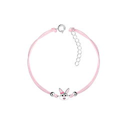 Silver Bunny Cord Bracelet - Wholesale - 9923 Silver Bunny Cord Bracelet - Wholesale - 9923