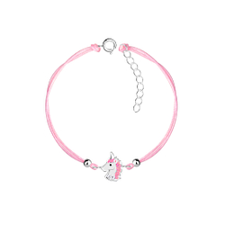Silver Unicorn Cord Bracelet - Wholesale - 9905 Silver Unicorn Cord Bracelet - Wholesale - 9905