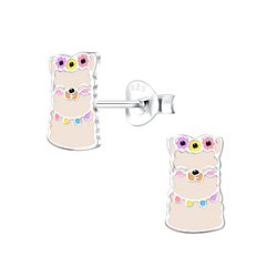 Silver Llama Stud Earrings - Wholesale - 10526 Silver Llama Stud Earrings - Wholesale - 10526
