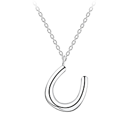 Silver Horseshoe Necklace - Wholesale - 10633 Silver Horseshoe Necklace - Wholesale - 10633