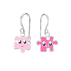 Silver Puzzle Earrings - Wholesale - 11862