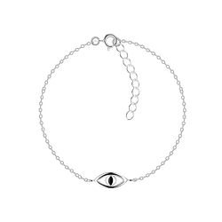 Silver Evil Eye Bracelet - Wholesale - 11791