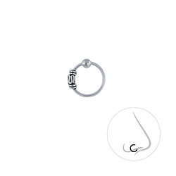 Silver Bali Ball Closure Ring - Wholesale - 3352