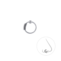 Silver Bali Ball Closure Ring - Wholesale - 3354
