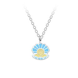 Silver Shell Necklace - Wholesale - 14544 Silver Shell Necklace - Wholesale - 14544
