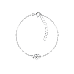 Silver Leaf Bracelet - Wholesale - 15669 Silver Leaf Bracelet - Wholesale - 15669