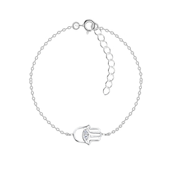 Silver Hamsa Bracelet - Wholesale - 16400 Silver Hamsa Bracelet - Wholesale - 16400