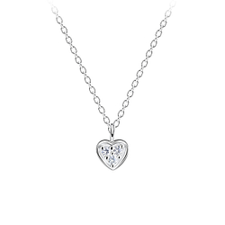 Silver Heart Necklace - Wholesale - 16376 Silver Heart Necklace - Wholesale - 16376