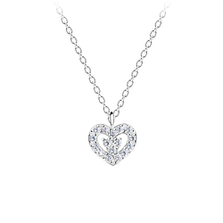 Silver Heart Necklace - Wholesale - 16378 Silver Heart Necklace - Wholesale - 16378