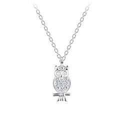 Silver Owl Necklace - Wholesale - 16384 Silver Owl Necklace - Wholesale - 16384