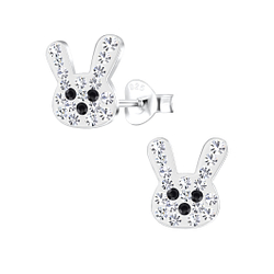 Silver Rabbit Stud Earrings - Wholesale - 17175