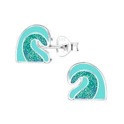 Silver Wave Stud Earrings - Wholesale - 17146 Silver Wave Stud Earrings - Wholesale - 17146